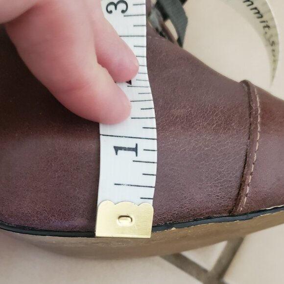 Restricted Brown Leather Lace-Up Oxford Heels – Size 9 - Picture 11 of 16